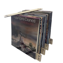 OrigoDeco Vinyl Record Dividers - Alphabetical Record dividers a-z with Now Playing Divider - Double Sided - Horizontal & Vertical - Set of 8