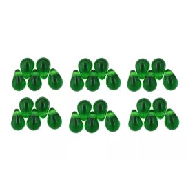 Czech Bead, Teardrop, 100 Czech Pressed Glass Emerald Green Top Drilled 6x4mm Beads