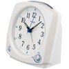 Seiko Clock NR455W Alarm Clock Analog Melody White Pearl PYXIS