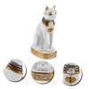 CIYODO Reversible Resin Cat Statue Egyptian Cat Decor Cat Desktop