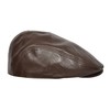 Real Leather Flat Cap Newsboy Ivy Peaked Gatsby Golf Cabbie