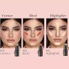 Sangpumsangseoseolmunchamjo 3Pcs 컨투어 스틱 메이크업 키트 크림 브론저 컨투어가 포함된