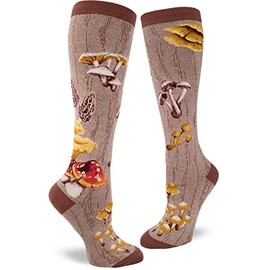 ModSocks Women's Mushroom Knee High Socks in Heather Mushroom