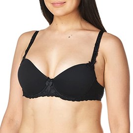 Simone Perele Women’s Andora 3D Molded-Cup Bra: French T-Shirt Bra Style, 38F, Black