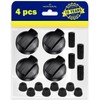Gas Hob Knob - Set of 4 and Adapters for