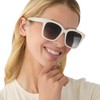 DIFF Meredith Oversized Designer Square Sunglasses for Women UV400, Opaline