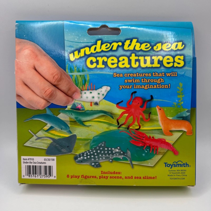 Toysmith Under the Sea Creatures Play Set w/ Slime &