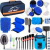 Juego de 32 cepillos para detalles de coche, kit de