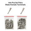 MAX COOL 100PCS Deutsch Solid Terminal No.16 Stamped Contact Pins