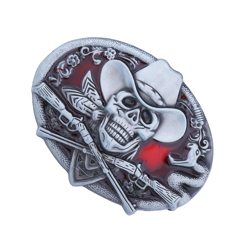 Doitby Skull Belt Buckle Western Cowboy Belt Buckles Novelty Skeleton