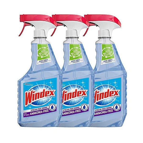 Windex Cleaner Spray, Crystal Rain Ammonia Free, 26 Ounce (Pack Of 3)