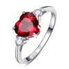 Yaresul Ruby Ring for Women July Birthstone Ring Sterling Silver