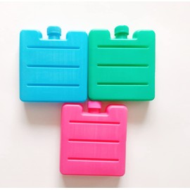 WHITE BERRY Set of 3 100g Mini Ice Brick Pack Block Blocks Freezer Cooler Bag Box Travel Picnic (Random Colour Sent)