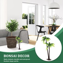 Homoyoyo 3 Pieces Miniature Palm Trees Landscape Model Trees Train Railway Architecture Diorama for DIY Craft Landscape