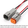CGEAMDY 5 Pairs 2-Pin Cable Connector Plug, DT Car Waterproof