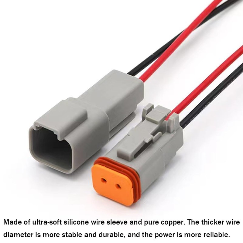 CGEAMDY 5 Pairs 2-Pin Cable Connector Plug, DT Car Waterproof