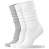 AugRing Womens Slouch Sock Scrunch Socks Retro Knee High Socks