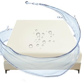 Waterproof Fitted Sheet, Wide King, 5 Sides Waterproof, Nursing Care Sheet, 78.7 x 78.7 x 11.8 inches (200 x 200 x 30 cm), Waterproof Multi Cover, Washable, All Seasons, Waterproof Cover, Incontinence