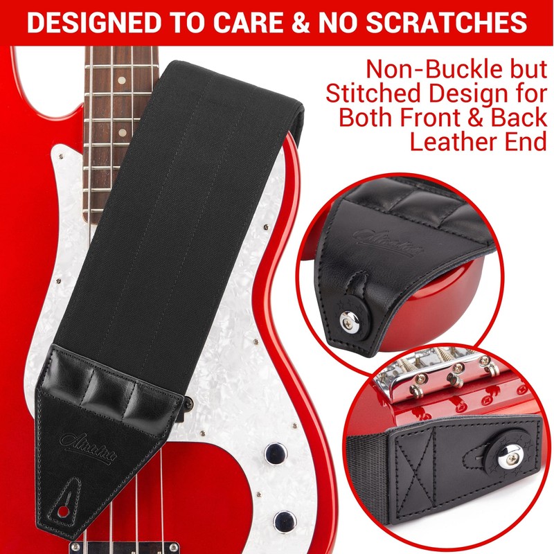 Amumu AIRAFT Bass & Guitar Strap 4" Ultra Wide -