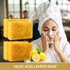 3PCS Lemon Turmeric KojicAcid Soap, Turmeric & Kojic Acid Brightening