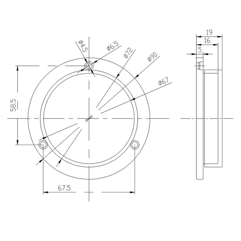 90MM Universal Horizontal Bubble Leveler Level with Replaceable Bubble Design