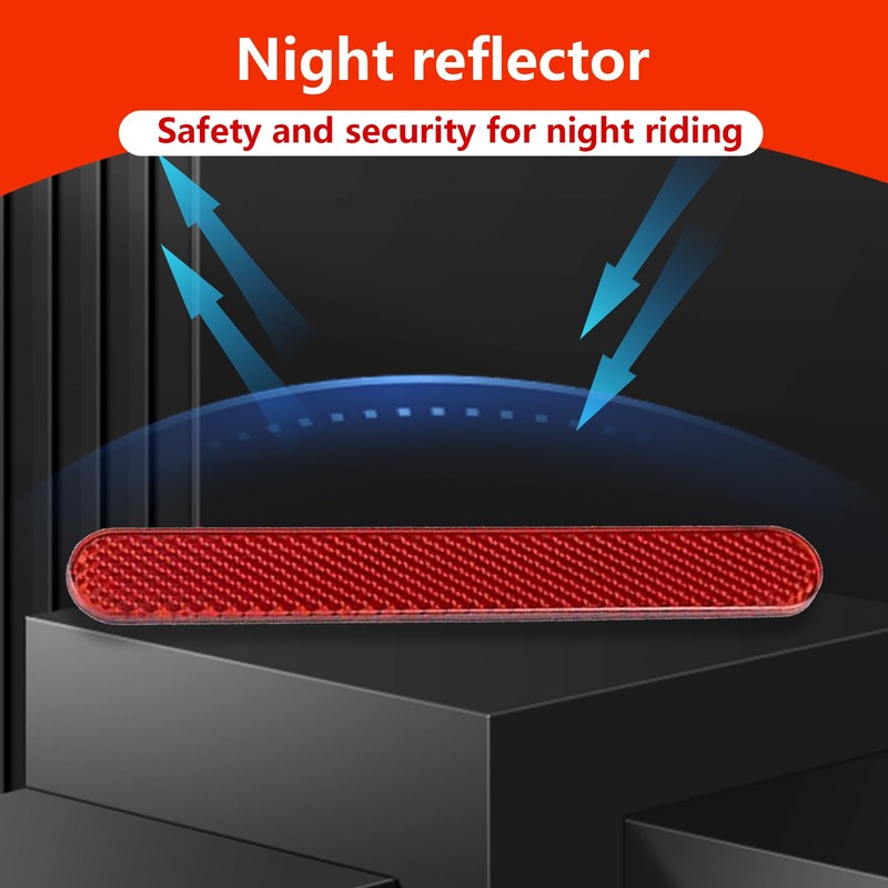 Katyjun Set of 4 reflector motorcycle, cat's eye motorcycle, rectangular