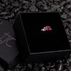 TJC Ruby 3 Stone Ring Ring for Women in Platinum