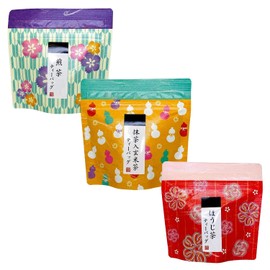 Classic 3 Types of Tea Set, Sencha 0.1 oz (3 g) x 7p, Hojicha 0.1 oz (3 g) x 7 p), Brown Rice Tea with Matcha 0.1 oz (3 g) x 7 P), Hanako Tea Bag Set, Ogino Shoten