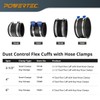 POWERTEC 70281 6 Inch Dust Control Flex Cuff with Adjustable