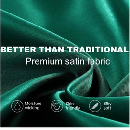 Aisawate Satin Sheets Queen Size Red Satin Bed Sheet Set 16" Deep Pocket Silky Satin Sheet Set with 1 Fitted Sheet, 1 Flat Sheet and 2 Pillow Cases- Wrinkle, Fade, Stain Resistant- 4 Piece