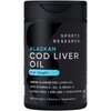 Sports Research® Omega-3 Wild Alaskan Cod Liver Oil 1000mg with