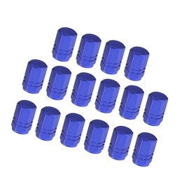 Hihaha Universal Car Tire Valve Stem Caps, Aluminum Alloy, Blue, 16pcs Durable Material
