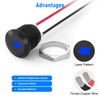 Linkstyle 2PCS 12V LED Indicator Light, 1/2" Panel Cutout Signal