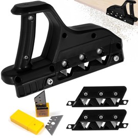 Drywall Chamfer Tools,Plasterboard Edger Fast Cutter,Precise 45° 60° Gypsum Board Chamferer with 10 Blades,Planers Woodworking Hand Cutting Tools,Perfect Angle Tool Gift for Woodworkers (Black)