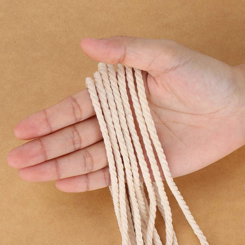 Macrame Cord 4mm x 328Yards(984Feet),Natural Cotton Macrame Rope - 3