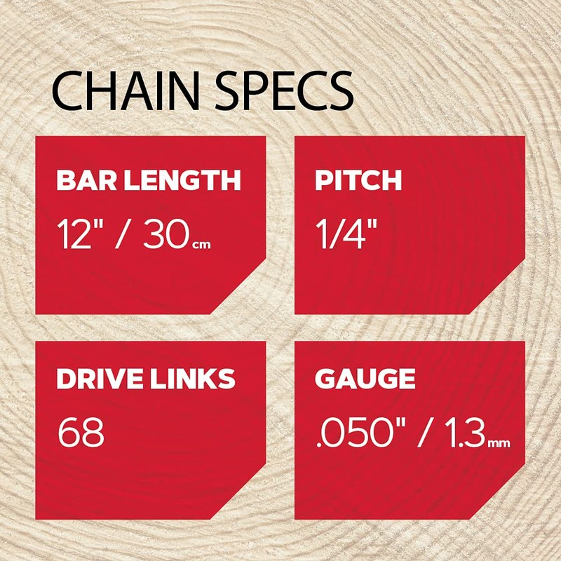 Oregon 25AP068EC Saw Chain for 12" (30cm) Guide Bar