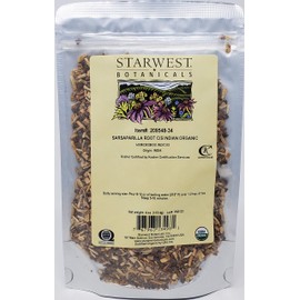 Starwest Botanicals Organic Sarsaparilla Root Cut & Sifted (Indian), 4 Ounces