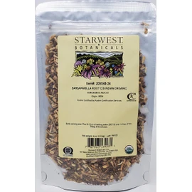 Starwest Botanicals Organic Sarsaparilla Root Cut & Sifted (Indian), 4 Ounces