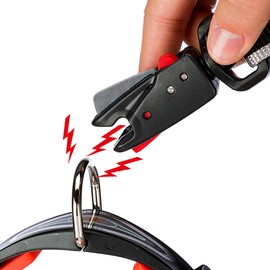 Ferplast Hundeleine ERGOFLUO MATIC, Hundeleine Mittelgroße Hunde, Innovativer Karabiner mit Magnetmechanism, Ergonomisch Gepolsterter Griff, aus Nylon, 120 cm, Blau