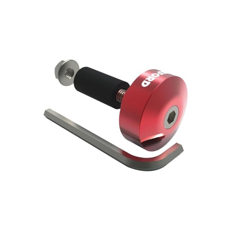 Oxford OX590 Aluminium Motorcycle Bar Ends 1 Red