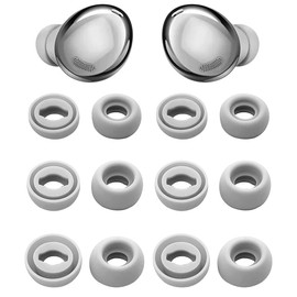 ALXCD Ear Tips Compatible with Galaxy Buds Pro Earbuds, S/M/L 3 Size 6 Pairs Silicone Replacement Eartips Earbuds Tips, Compatible with Galaxy Buds Pro SM-R190, 6 Pairs, Phantom Silver