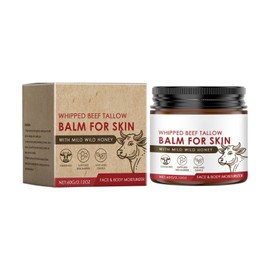 Whipped Beef Tallow Balm for Skin with Honey - Hydrating Body Cream