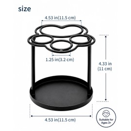 Yigney Toothbrush Holders for bathrooms, Metal Toothbrush Holder Black