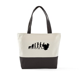 CafePress Receptionist Evolution Canvas Tote Top Zipper Closure
