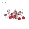 QUARKZMAN 25 Pcs Heart Shaped Push Pins Decorative Push Pins