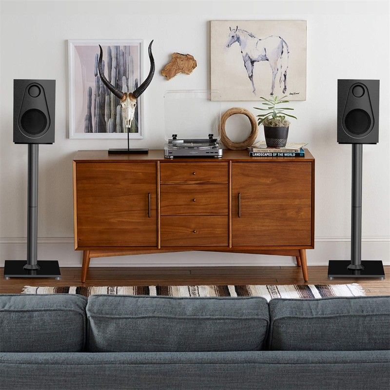 PERLESMITH Universal Floor Speaker Stands 26 Inch for Surround Sound,