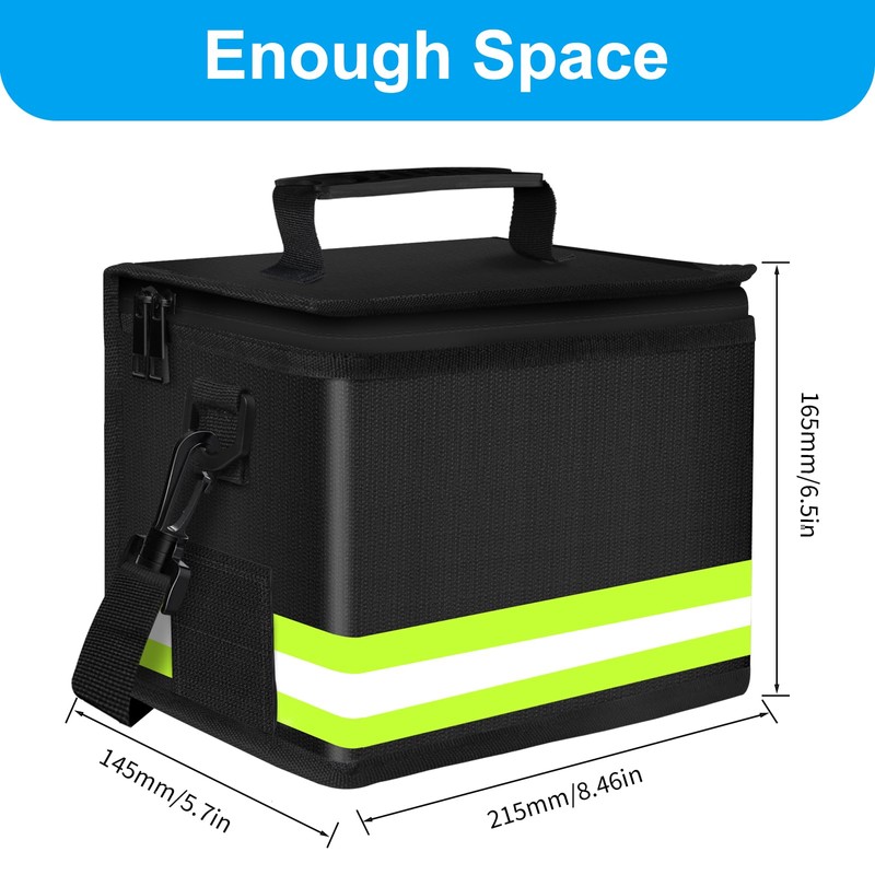 Upgraded Lipo Battery Fireproof Explosionproof Safe Bag,4 Layers of Heat