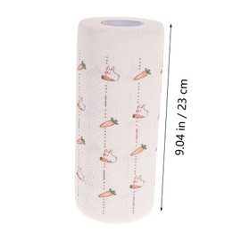 OHPHCALL 3Rolls Disposable Oil-Absorbing Kitchen Wipe Paper Stylish Cleaning Towel with Chic Patterns for Cleaning Tasks