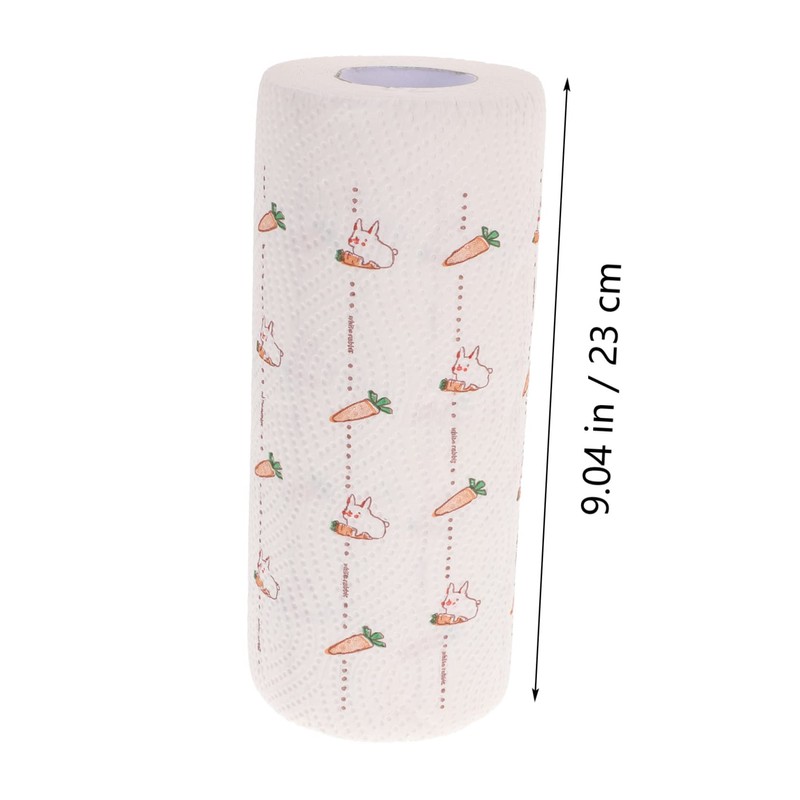 OHPHCALL 3Rolls Disposable Oil-Absorbing Kitchen Wipe Paper Stylish Cleaning Towel