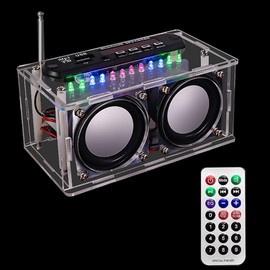 Vmxlso DIY FM Radio Electronics Kit, Soldering Practice Kits, DIY Bluetooth Speaker with LED, Remote Control, Soldering Project Kits, Electronic Project Kits for Adults, Build Your Own Radio